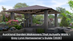 Garden makeover example for a residential property in Grey Lynn Auckland showing refreshed lawn, planting, and tidy outdoor layout